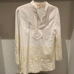 COPY - Tory Burch white Tunic w embellishing NWT